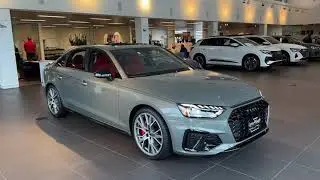 Chronos Gray over Magma Red 2024 Audi S4