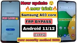 Samsung A03 Google account unlock without pc || SAMSUNG A03 CORE (A032f) FRP BYPASS Android 11/12/ 🔥