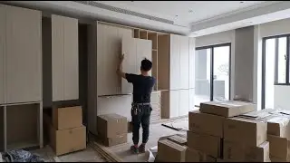 Carpenter man renovates parents' house alone and remodels furniture