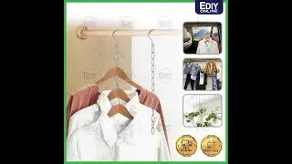 Stainless Steel ( Chain Hanger ) Magic Holder Hole Rail Wardrobe Clothes Drying