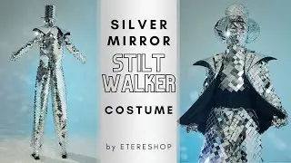 Silver Mirror Stilt Walker Costume - by ETERESHOP