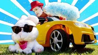 Видео про машинки для детей! Веселый Клоун в мастерской Зайца!
