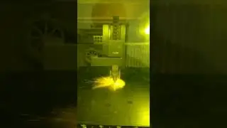 CNC Laser machine in action