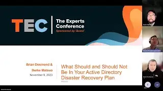 TEC - What Should and Should Not Be in Your Active Directory Disaster Recovery Plan