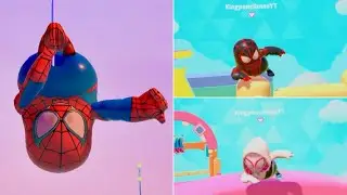 Spider Man x Fall Guys Collab (all skins, celebration, emote)
