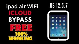  Ipad air wifi iOS (12.5.7) icloud bypass successful with free tool 💯✅🥳🥰🥰🥰