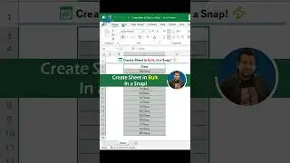 How to Create Multiple Sheets in One Click | Excel Magic! | Pivot Table | 