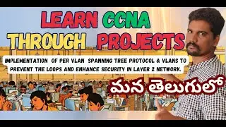 Implementation  of Per VLAN  STP & VLANs to prevent the loops & enhance security in layer 2 network.