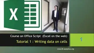 Tutorial 1 : Writing data on cells office script (Excel online - Excel on web)