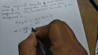 The empirical formula and molecular formula of a compound are CH2O and 180g, respectively.