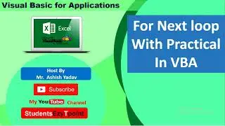 For Next Loop In VBA