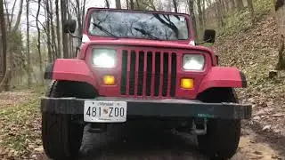 1990 Jeep Wrangler YJ off-road in West Virginia