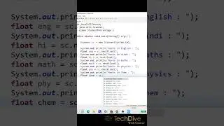 Java Tutorial: Student Marks Percentage Program  #programminglanguage #coding
