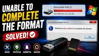 Unable To Complete The Format Solved, Repair Damaged/Corrupted/Write Protected Memory Card/Pen Drive