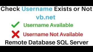 vb.net check if username or email Id exists sql server database