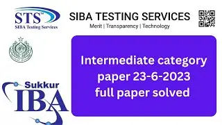 Iba bps 5 to 15 intermediate category paper 23-6-2023 solved