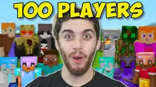 I Made 100 Players BUILD Me A CITY In Minecraft