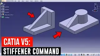 How to use stiffener command in catia v5 | stiffener in catia v5 | catia v5 tutorial
