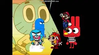 mugen-Gumball MVC2 Bloo Mordecai Bubbles vs Super Mario Juan Carlos Stimpy Blossom
