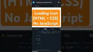 Create a Loading Icon with Only HTML & CSS | No JavaScript Needed! 🚀 