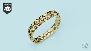 Blender珠寶3D設計主題教學282：花紋戒指 /Jewelry Design In Blender Tutorial 282 #Blender 4.2