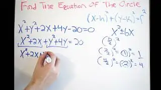 Find the Equation of the Circle - How to Write the Equation of a Circle - Completing the Square