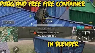How to make free fire or pubg container in blender