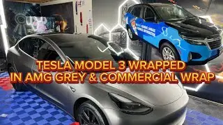 Tesla Model 3 wrapped in Amg Grey