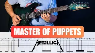 Metallica - Master Of Puppets Guitar Solo Lesson With Guitar Tab | Kirk Hammett Solo
