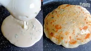3 Minute Ready! Quick and Easy Flatbread! No yeast, No kneading! Breakfast recipe! asmr