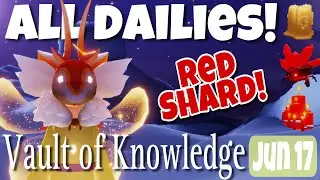 Todays Quests, Candles + Cakes, and Red Shard in Vault of Knowledge Sky CotL nastymold Jun 17