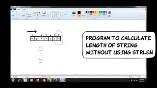 Program to calculate length of given string without using strlen | Programming in C