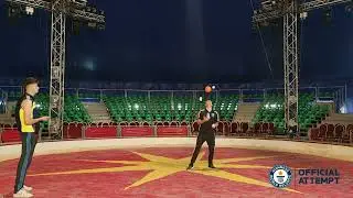 Michael Ferreri Guinness World Record Most touches of a ball with the head while juggling 4balls2023