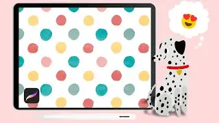 ✨ How to create a Polka Dot Repeat Pattern in Procreate 5x ✨