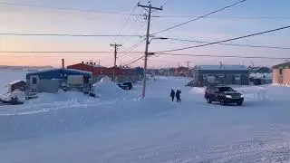 Thursday evening downtown Puvirnituq, QC