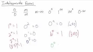 Calculus - Indeterminate Forms