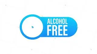 Alcohol free icon symbol on white background. Motion graphics.