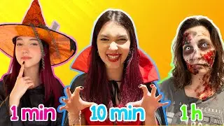 FANTASIAS de HALLOWEEN em 1 MINUTO, 10 MINUTOS ou 1 HORA | Luluca