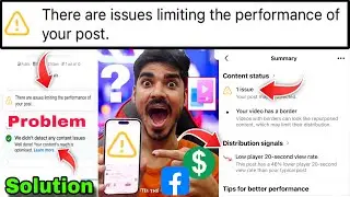 There are issues limiting the performance of your post 🤑 Content status facebook distribution signal