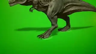 Dinosaur with 3D background and jungle escape