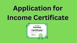 Application for Income Certificate in English | Application for Income Certificate