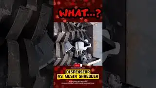 DISPENSERR VS MESIN SHREDDER #automobile #shredder #hydraulicpresschannel #gaming