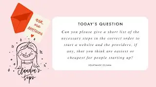 [AMA Series 017] Website Creation List