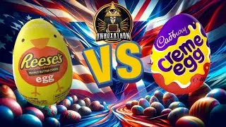 Cadburys Creme Egg VS Reese’s Peanut Butter Creme Egg! (America VS UK)