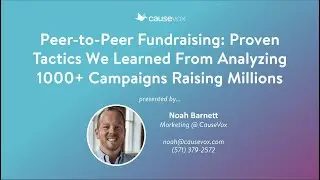Peer to Peer Fundraising - Elevation Webinar Series with CauseVox