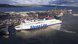 Stena Embla arrives in Belfast