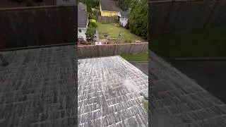 Washing a roof with oxygen bleach