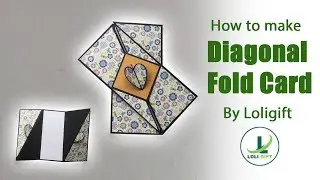Hướng dẫn làm thiệp gấp khóa trái tim đơn giản | Diagonal Fold Card Tutorial