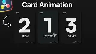 Clean Cards Animation | DaVinci Resolve (Quick & Easy)