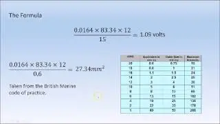 Calculating Volt Drop and Cable Sizes for Marine electrical installations